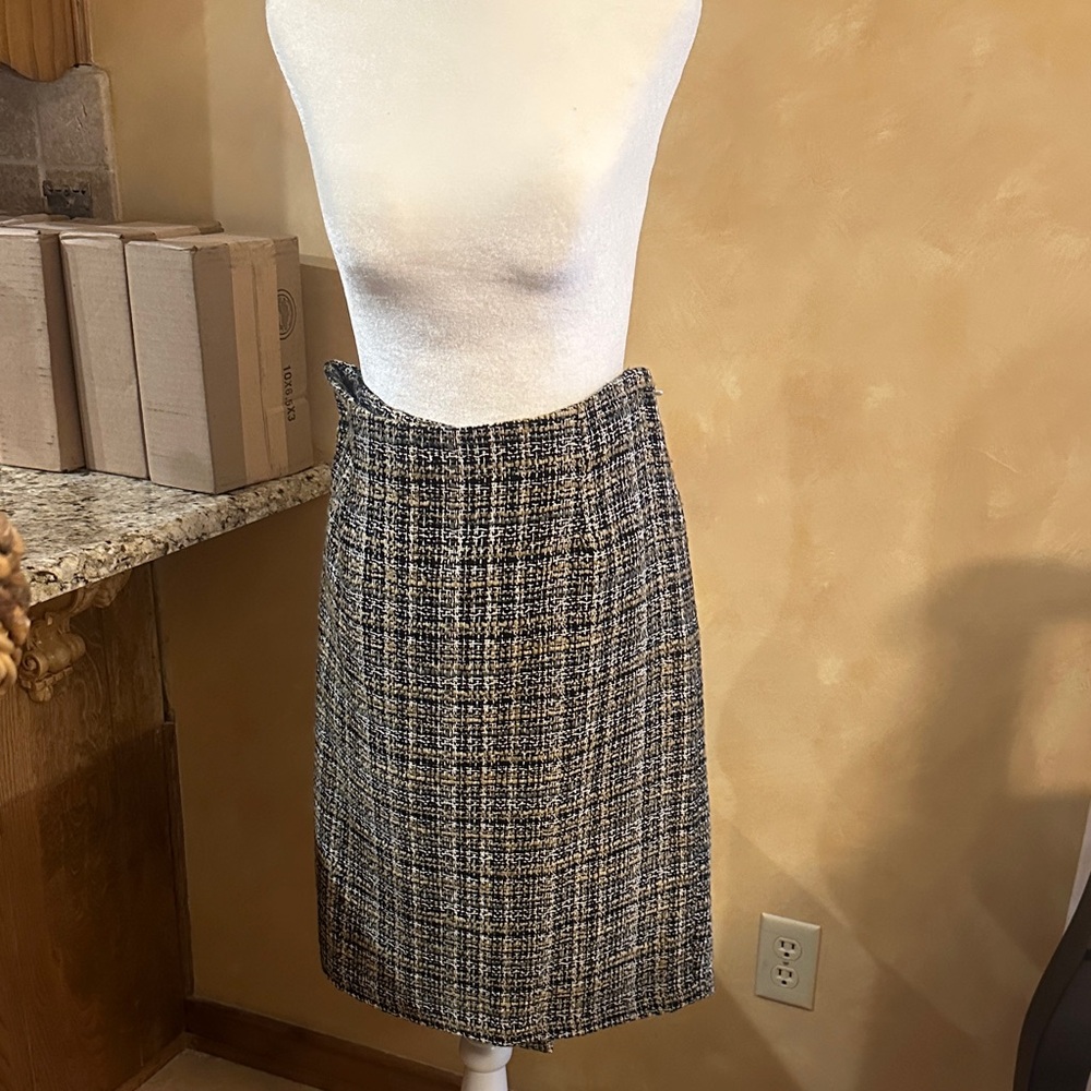 Sunny Leigh Black and Cream Pencil Skirt